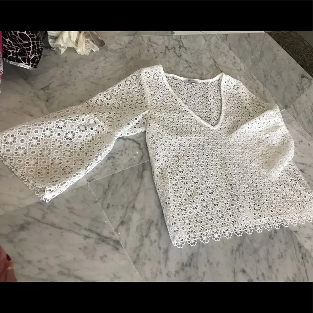 Lucy Paris eyelet top NWOT